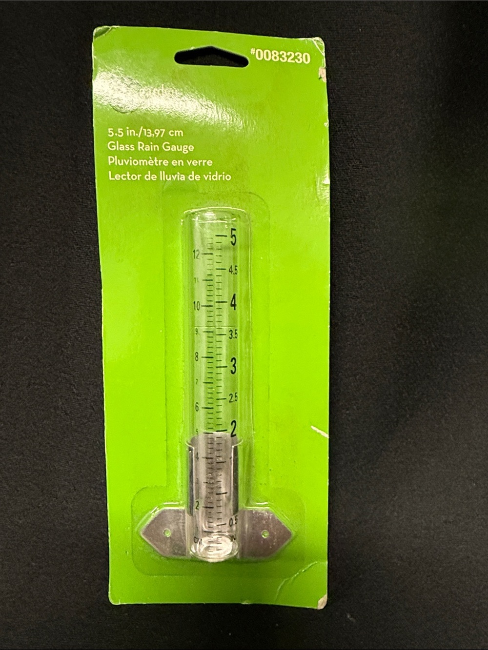 Glass Rain Gauge with Silver Mounting Bracket - by Garden Treasures
